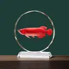 Nuevo Adorno de Cristal de Carpa Estilo Chino Decoración para Sala de Estar Gabinete de Vino Regalo de Inauguración de Casa Apertura Oficina Finanzas Mascota Propicia Adorno de Escritorio