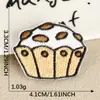 Comida original de dibujos animados, postre, café, bordado a máquina importado, accesorios de ropa DIY, bolsas de lona, equipaje, parches bordados