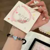 Pulsera de Gato Croissant Estilo Nuevo Pulsera Tejida a Mano de Dibujos Animados Pulsera de Amistad Relajada para Pareja Moderna Versátil para Niñas