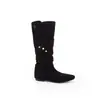 Primeiro Encontro Temporada Aumento de Altura Estilo Coreano Fivela Plissado Meio da Panturrilha Empilhados Botas Femininas Outono Inverno Novo Cáqui Botas Longas