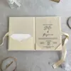 Portatarjetas para invitaciones de boda tipo folio de terciopelo color champán, tarjeta de juramento, invitación de acrílico esmerilado, invitación impresa a medida