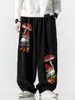 Pantalones de AliExpress de Venta Caliente Transfronterizos Sueltos Casuales Comercio Exterior Europeo y Americano Rectos Impresión 3D Cintura Alta Pierna Ancha