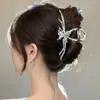 Pinza Metálica Minimalista de Lazo para el Cabello para Mujer, Pinza de Tiburón Elegante Grande de Gama Alta, Modelo Nuevo Estilo Minimalista 2024 para la Parte Trasera de la Cabeza