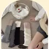 Meias quentes com blocos de cor para outono e inverno para mulheres, com renda e listras verticais, tricotadas e no estilo Lolita JK japonês