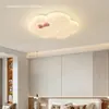 Lámpara de Techo Estilo Crema Nueva para Habitación Infantil de Niños y Niñas 2026, Lámpara Creativa de Nube Dibujos Animados Protección Ocular