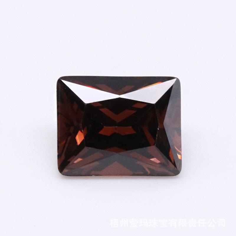 长方形咖啡锆石