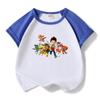 Traje de manga corta para niño y niña del equipo Wangwang, verano dulce estilo occidental, nuevo traje casual de dos piezas de shorts para niña