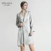 Camisola de Noite de Seda Pesada 19 Mmi Feminina 100% Seda de Amoreira Luxo Leve Roupão Matinal Senso Sofisticado Roupa de Casa Camisola Única