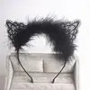 Diadema Coreana Linda de Encaje con Orejas de Gato Accesorios para el Cabello de Orejas de Conejo Encaje Encaje Horquilla Festival Fiesta Linda Diadema