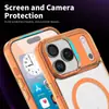 Adequado para capa de celular magnética transparente iPhone 17 Pro Max, Capa protetora anti-queda de acrílico cor de gelo Apple 16