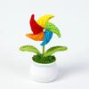 Girasol de Lana Transfronterizo en Maceta Flor de Lirio del Valle Nomeolvides Tulipán Adorno de Flor Artificial Temporada Escolar Regalo para Maestro