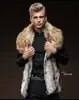 Chaleco cálido de otoño e invierno para hombre estilo europeo y americano, chaleco con capucha de pelo talla grande, venta al por mayor de fábrica