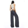 Pantalones Casuales de Cuadros Naranja Infantil Estilo Coreano Dulce para Mujer, Holgados, Ceñidos y con Caída, de Longitud Completa, Modernos y Versátiles