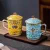 Jingdezhen porcelana escritório Copa grande capacidade home office presente Copo criativo chinês com tampa
