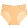 Pantis de encaje talla grande, tiro medio, sin costuras, sexys, calados, de corte alto, seda de hielo, entrepierna de algodón puro, bragas para mujer