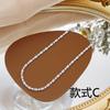 Fuente transfronteriza de collar de cadena de personalidad de circón simple europeo y americano, cadena de clavícula, moda, gargantilla exagerada, cadena para el cuello en conjunto, mujeres
