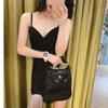 Verano 2021 Nuevo Cuello en V Tirantes Pedrería Flecos Bajo Personalizado Sexy Club Nocturno Elegante Diosa Vestido de Cadera