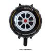 Nuevo globo de aluminio con neumático de carreras a cuadros blancos y negros de 18 pulgadas, decoración para fiesta de cumpleaños infantil, accesorios para globos