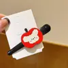 Pasador de Terciopelo Negro para Mujer, Pinza Lateral para la Frente, Pinza de Oso Manzana para Flequillo, Pinza BB para Cabello Suelto, Pasador de Pelo