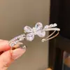 Pulsera Abierta de Doble Capa de Mariposa de Zirconia Fresca y Dulce Moda Pulsera Simple Lujo Ligero Pulsera de Temperamento de Gama Alta para Mujeres