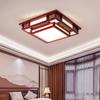 Lâmpada de teto led de estilo chinês Lâmpada retangular para sala de estar Hall quarto sala de jantar Iluminação de madeira de estilo chinês