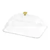 Tapa Transparente para Lata de Mascota Tapa Antipolvo Tapa para Bandeja Redonda Rectangular Tapa para Conservación de Alimentos Uso Comercial