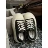 Otoño 2026 Nuevo Estilo Zapatos Casuales de Lona con Cordones de Cuero Genuino Suela de Plataforma Suela Gruesa Aumentadores de Altura Zapatos Blancos para Mujer