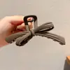 Pinza para el pelo grande y moderna para mujer, elegante y sofisticada, pinza para el pelo exquisita, pinza de tiburón simple para primavera-verano