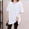 Camiseta de Manga Curta 2026 Verão Nova Solta Tamanho Plus Size Roupas Femininas Cobrindo a Barriga Escondendo Gordura Comprimento Médio Top Casual