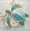 Pintura de Diamantes Temática Oceánica Transfronteriza Tortuga Marina Sirena Extraterrestre Diamante Brillante Set de Pintura de Perlas 5D Pintura Decorativa Artística