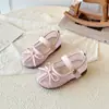 Sandalias de Malla de Princesa para Niñas 2026 Verano Nuevo Estilo Zapatos de Una Sola Hebilla con Lazo para Niñas Zapatos para Bebés Pequeños Zapatos para Estudiantes