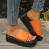 2023 verão comércio exterior novos sapatos femininos plus size chinelos Europa e Estados Unidos transfronteiriços Amazon sola grossa padrão lichia chinelos