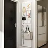 Pared del pasillo tablero perforado sin clavos hogar tablero metálico para colgar estantería pared colgante almacenamiento escritorio de pared estante de pared