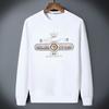 Estação Europeia Indústria Pesada Camisola de Perfuração Quente Internet Popular Marca Masculina Crewneck Tencel Roman Manga Longa T-Shirt Tamanho Grande Top Masculino