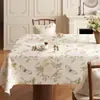Mantel de Mesa con Flores Frescas Impermeable y a Prueba de Aceite 2026 Lujo Ligero Atmósfera de Alta Gama Lavable Rectangular Mantel de Mesa