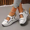 2026 Nuevos Mocasines Casuales de Mujer para Comercio Exterior Transfronterizos Talla Grande Suela Gruesa Flyknit Transpirables Mocasines Casuales de Bloque de Color Zapatos de Mujer