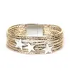 Diseño de Nicho Subcultura Y2K Pulsera de Cuero Sintético con Purpurina Fina Pulsera Dulce Fresca Estrella de Hip-Hop Joyería de Mano de Alta Gama Sexy