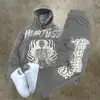 2025 comercio exterior transfronterizo nuevo primavera nuevo moda hombre suéter con capucha pantalones acampanados traje salida de fábrica