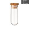 Botella de té perfumada de producción de fábrica, botella flotante, botella de deseos, botella de vidrio de control con tapa de bambú de fondo redondo de 30 mm, botella de tubo de ensayo, subbotella