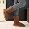 Botas al por mayor Botas de nieve cálidas para mujer 2025 Forradas de felpa Algodón Invierno Forradas de felpa Exportación Zapatos de algodón Transfronterizo de caña alta de caña alta