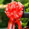 Decoración para coche de boda flor de tirar a mano arreglo para manillar flor de bola boda color de boda flor de tirar con lazo de bola 10 piezas/caja
