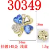 Joias de Liga Colorida Pingente de Trevo de Quatro Folhas com Pétalas de Coração Incrustadas de Diamante Brincos Studs Brincos de Pressão Colar Acessórios de Moda DIY