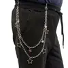 Accesorios de Moda Transfronterizos Europeos y Americanos, Cadena para Pantalones de Estrella de Cinco Puntas Hueca Moderna y Única, Cadena de Metal Versátil Punk Hip-Hop