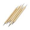Set de 5 Pinceles para Herramientas de Uñas, Punteros de Madera de Doble Punta, Punteros para Flores, Punteros para Puntos, Pinceles para Contorno de Flores, Especial para Uñas