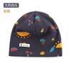 Gorro de malha de algodão infantil de camada dupla fina para primavera e outono com estampa de desenho animado para bebê neonatal