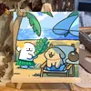 Pintura a Óleo Digital de Cachorro com Linha DIY Colorir à Mão Grafite Desenho Animado Fofo Decoração Curativa Fabricante Atacado