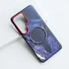 Adequado para Capa de Celular Samsung S26Ultra, Capa Protetora Pintada S25Edge, 25U Sucção Magnética S24Ultra Couro S26+