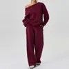 Nuevo Estilo Transfronterizo Otoño e Invierno 2025 Europeo y Americano con Diseño de Hombro Asimétrico, Estilo Deportivo Amazon, Moda Casual, Color Sólido