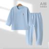 Traje de Ropa de Otoño de Terciopelo para Bebé Cálido Dividido Ropa Interior para Bebé Otoño e Invierno Cintura Alta Protección para el Vientre Ropa Interior Ropa para Hombres y Niños Mujeres