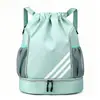 Mochila deportiva para entrenamiento al aire libre, bolsa para baloncesto y fútbol, unisex, adecuada para fitness y natación, gran capacidad, mochila ligera con cordón